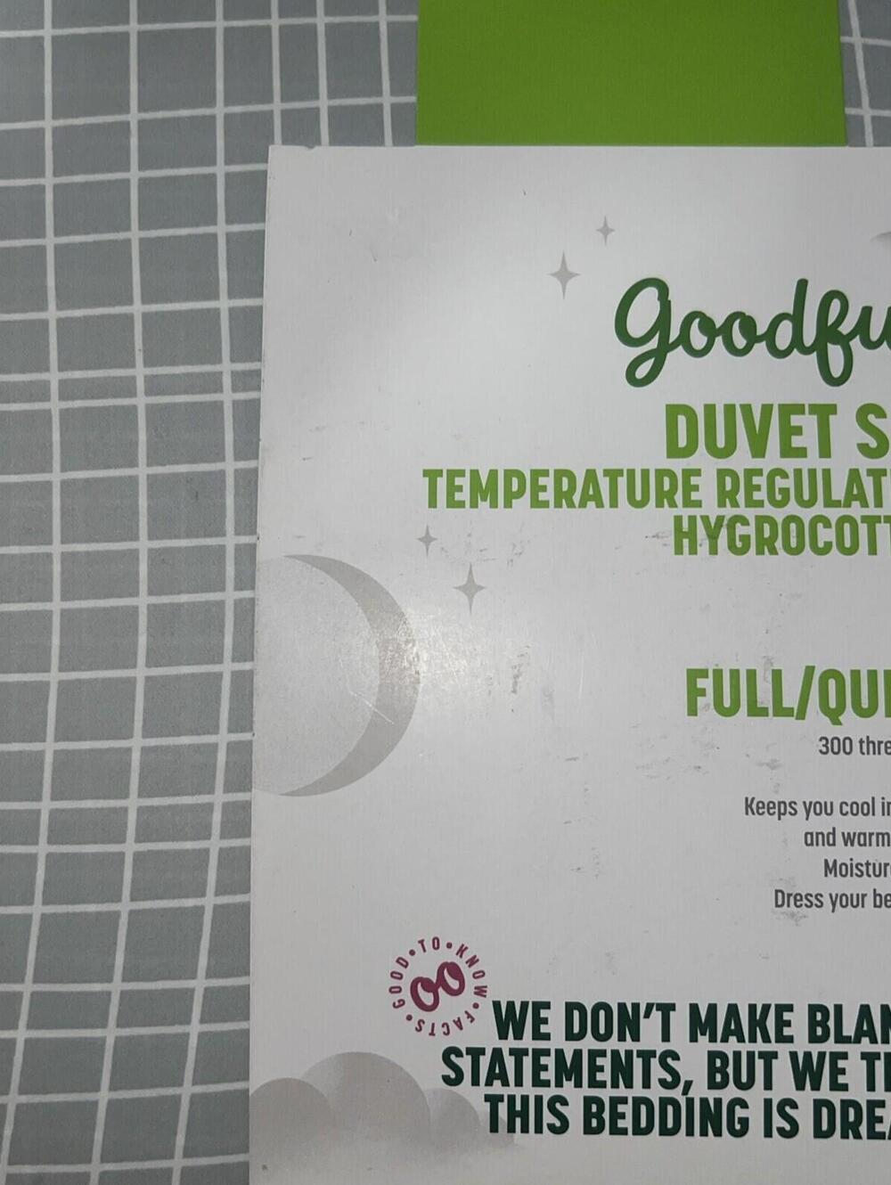 Goodful Printed 3-Pc. Full/Queen Duvet Set, 300 Thread Count Hygro-Cotton, NWT